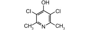 有機中間体、化合物cas番号2971-90-6 3,5-dichloro-2,6-dimethyl-4-pyridinol (clopidol)の構造式画像