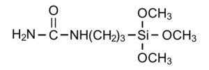 有機シラン化合物cas番号23843-64-3 3-Ureidopropyltrimethoxysilaneの構造式画像