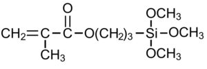 有機シラン化合物cas番号2530-85-0 3-Methacryloxypropyltrimethoxysilane の構造式画像