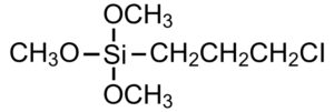 有機シラン化合物cas番号2530-87-2 3-Chloropropyltrimethoxysilane構造式画像