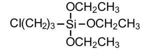 有機シラン化合物cas番号2530-87-2 3-Chloropropyltriethoxysilaneの構造式画像